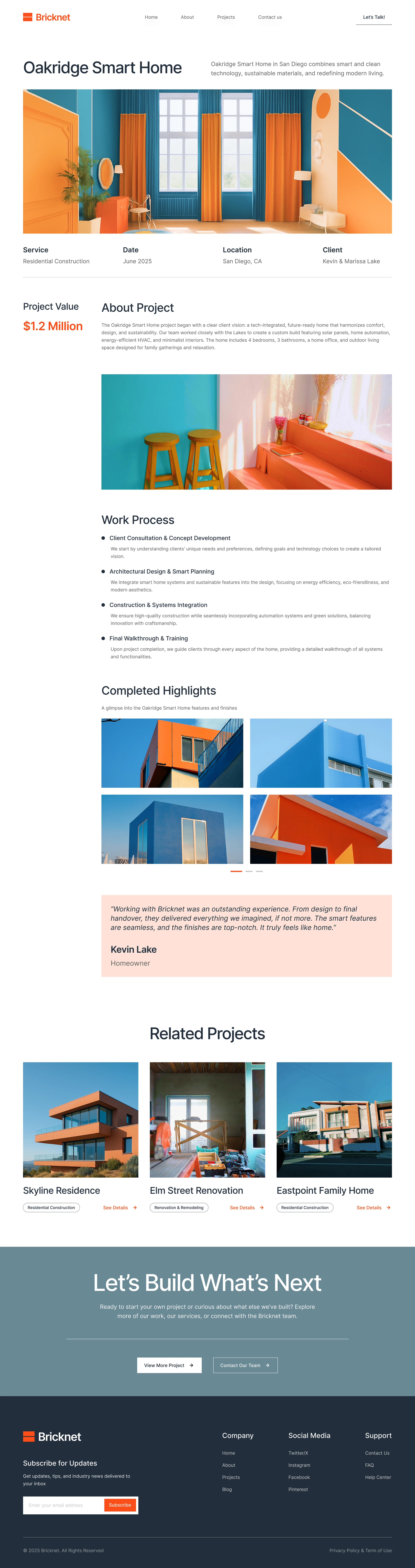 Project Detail Page